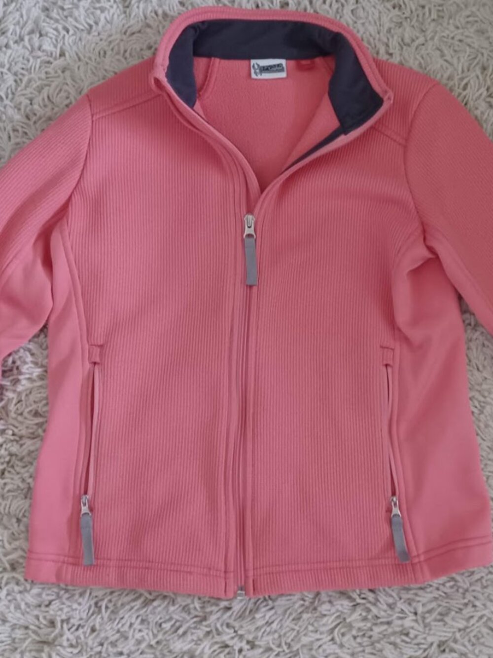 Spyder Women's L Pink Coral Full Zip Performance Fleece Jacket Stretch Outdoors